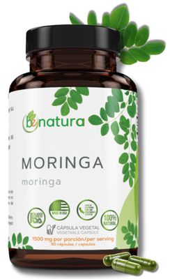 Moringa Capsulas Organicas(Organic Moringa Capsules) - 90 Vegan Caps, 1500 mg per Serving - 100 Natural Superfood - Non-GMO, Gluten-Free - Made in USA - Rich in Antioxidants &amp; Essential Amino Acids