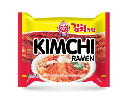 OTTOGI KIMCHI RAMEN- Korean Style Instant Noodle - Tasty and Tangy and Kimchi Noodles (120g) - 10 Pack