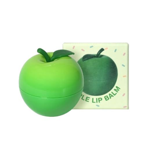 PS.PRETTYSKIN Moisturizing Korean Vegan Lip Balm 0.31oz. (9g) Smooth, Soft Texture, Hydrating, Natural Shine, Glossy (Apple)