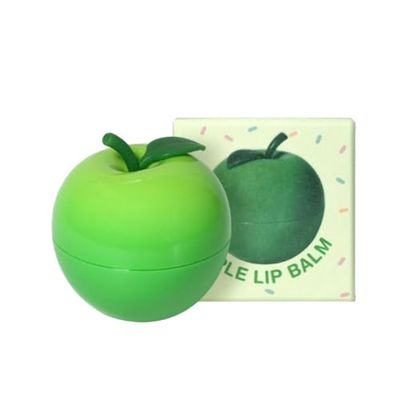 PS.PRETTYSKIN Moisturizing Korean Vegan Lip Balm 0.31oz. (9g) Smooth, Soft Texture, Hydrating, Natural Shine, Glossy (Apple)
