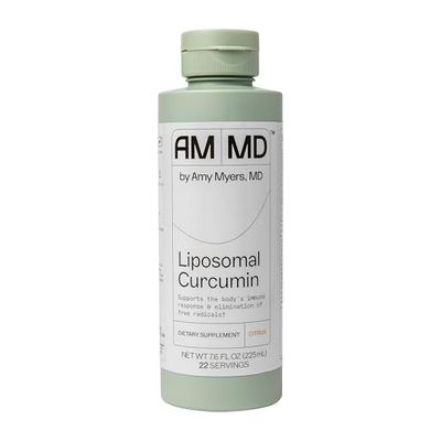 Amy Myers MD Liposomal Curcumin for A Healthy Inflammation Response - Turmeric Curcumin For Gut Health, Oxidative Stress, Help Neutralize Harmful Sgents - 5.6x Higher Absorption, Citrus Flavor 8 Fl Oz