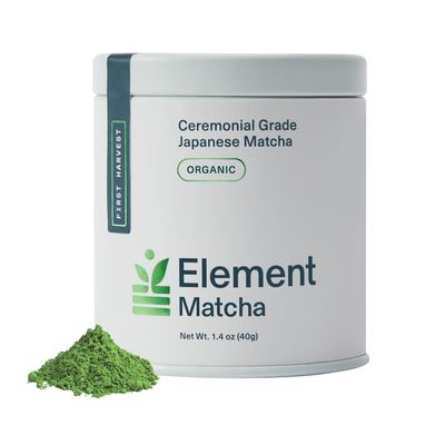 Element Matcha Ceremonial Grade 100 Organic Green Tea Matcha Powder - Authentic Japanese First Harvest for Tea and Lattes - Supports Skin, Calm Energy Superfood (1.4oz / 40g)