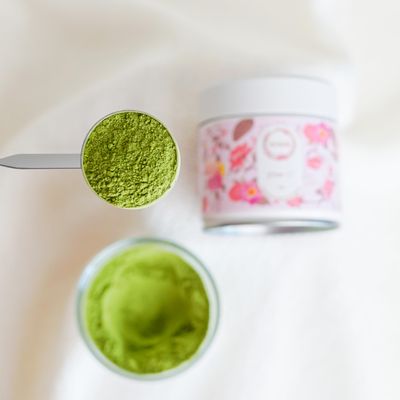 Little Red Tea House Matcha Green Tea Powder Authentic Japanese First Harvest Ceremonial Grade Matcha Powder Japanese Green Tea with Rich Umami Seaweed Flavor Green Tea Powder Tin - 20 servings