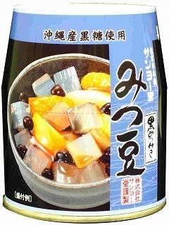 Canned Mitsumame With Black Honey 7.9oz 2pcs Japanese Sweets Sanyodo Ninjapo