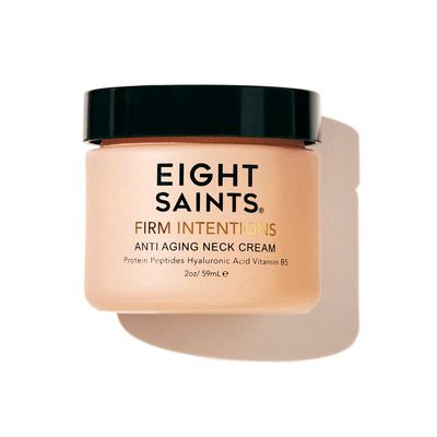 Eight Saints Firm Intentions Anti Aging Neck Cream, Natural &amp; Organic, For Firming Skin and Reducing Wrinkles, 2 Ounces