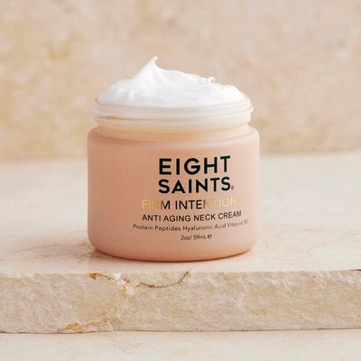 Eight Saints Firm Intentions Anti Aging Neck Cream, Natural &amp; Organic, For Firming Skin and Reducing Wrinkles, 2 Ounces