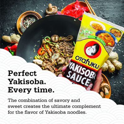 Otafuku Yakisoba Sauce for Japanese Stir Fry Noodles, Vegan Yakisoba Sauce Authentic Umami Flavor - No Artificial Flavors, Colors or Preservatives (17.6 Oz)