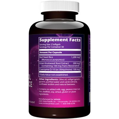 MRM Nutrition CoQ-10 Resveratrol Red Yeast Rice | Heart Health | Powerful antioxidants | Healthy Aging | Gluten-Free | 30 Servings