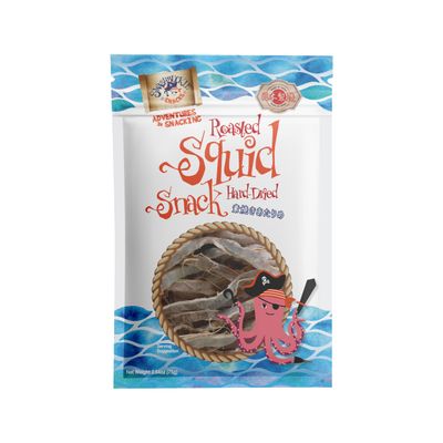 Swashbuckle Snacks Hard-Dried Roasted Squid Snack 2.64oz (75g), Made in Japan, Otsumami