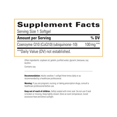 Integrative Therapeutics - CoQ10 (100mg) Coenzyme Q10 (Ubiquinone) Supplement - Supports Cardiovascular &amp; Brain Health - 60 Softgels