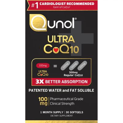 Convergence Ultra CoQ10 Softgels (30 Count) with 3X Better Absorption, Antioxidant for Heart Health, 100mg Natural Supplement Form of Coenzyme Q10