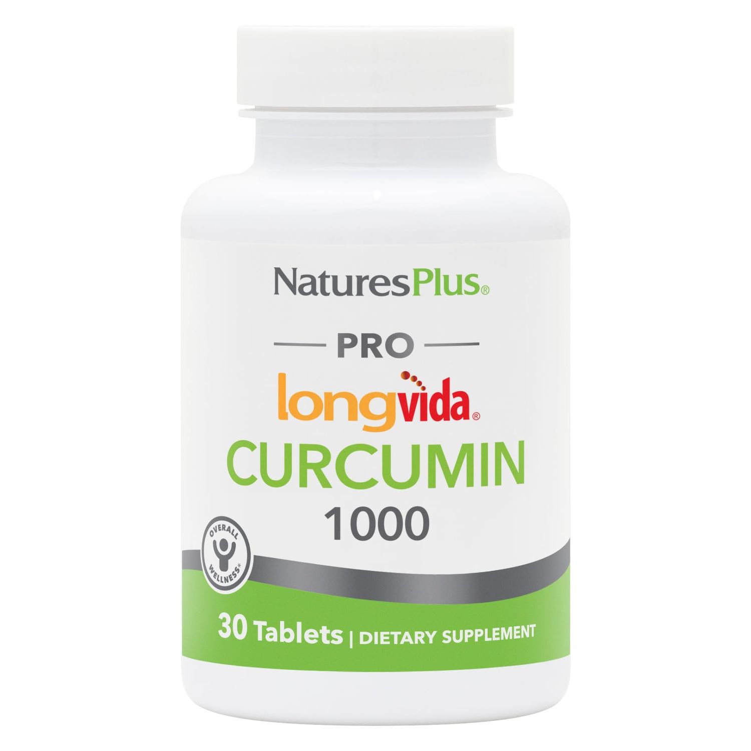Natures Plus PRO Longvida Curcumin 1000 mg - 30 Tablets - Promotes Healthy Free Radical Protection - Non-GMO, Vegan &amp; Gluten Free - 30 Servings