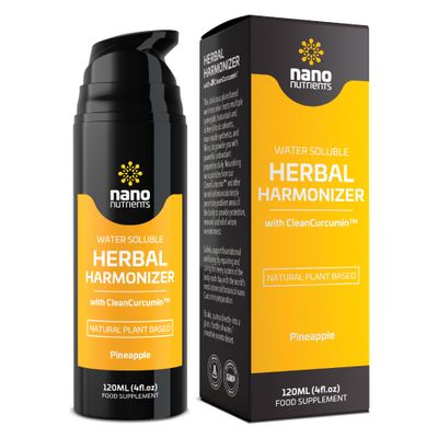 Herbal Harmonizer with CleanCurcumin(TM) - Multi Botanical Antioxidants Supplement - Water Soluble - Nano Curcumin - Holistic Wellness Defender - Healthy Drink Mix (4 fl.oz, Pineapple)