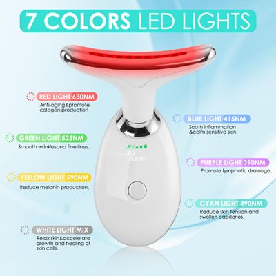 Facial Massager Red-Light-Therapy-for-Face and Neck, Face culpting Wand with 7 Color