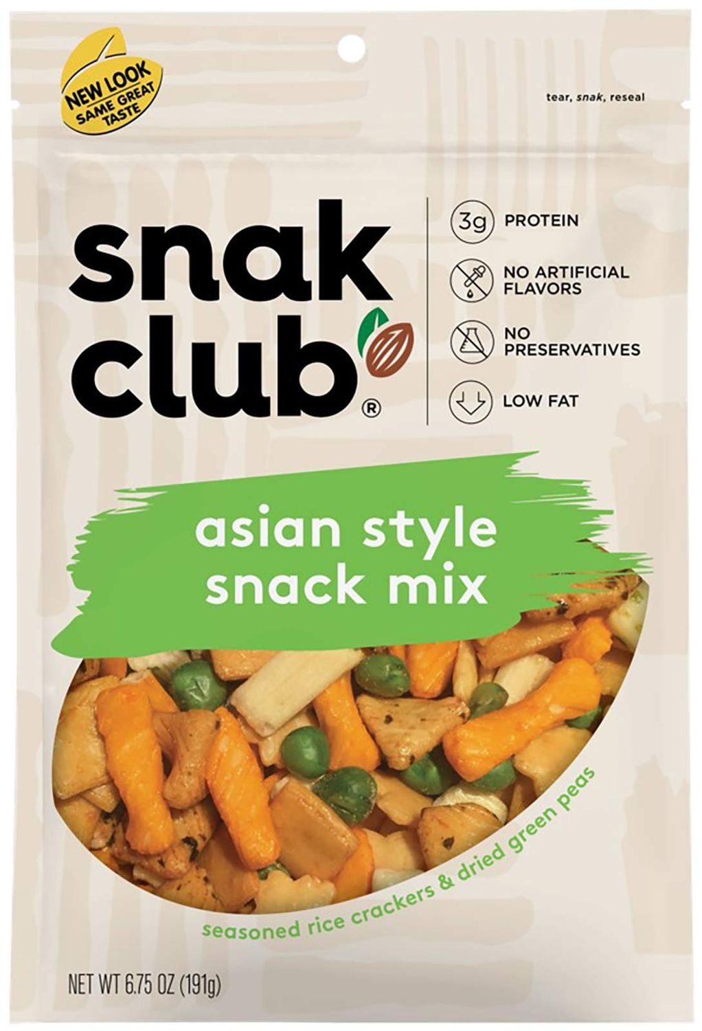 Snak Club Asian Style Snack Mix, 6.75 Ounce (Pack of 6)