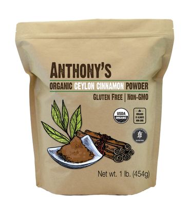 Anthony&#39;s Organic Ceylon Cinnamon Powder, 1 lb, Ground, Gluten Free, Non Irradiated, Non GMO, Keto Friendly