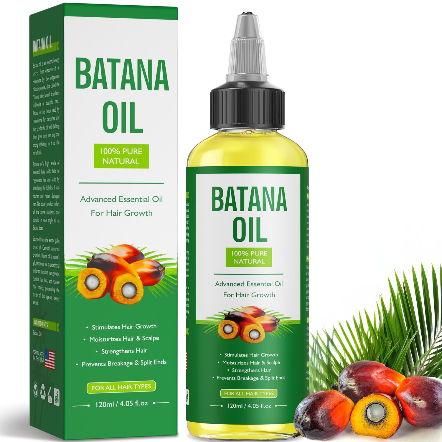 ZIIDII Batana Oil for Hair Growth 100 Pure and Natural Raw Batana Oil Organic Hair Oil from Honduras, Promotes Hair thickness and Repair Damaged Hair, 120ml
