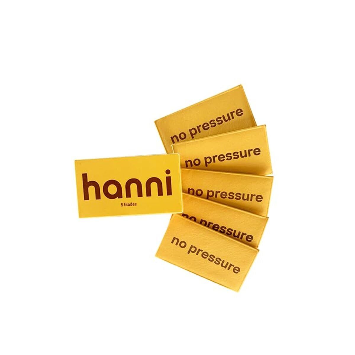 HANNI Safety Razor Blades, Double Edge, Single Blade Refills, Women Shaving for Sensitive or Any Body Area, Stainless Steel Swedish Blade for Smooth Skin Shave (1 Pack, 5, Count)