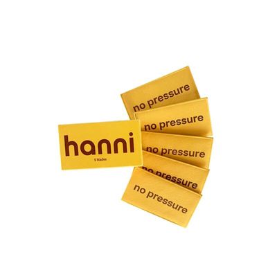 HANNI Safety Razor Blades, Double Edge, Single Blade Refills, Women Shaving for Sensitive or Any Body Area, Stainless Steel Swedish Blade for Smooth Skin Shave (1 Pack, 5, Count)