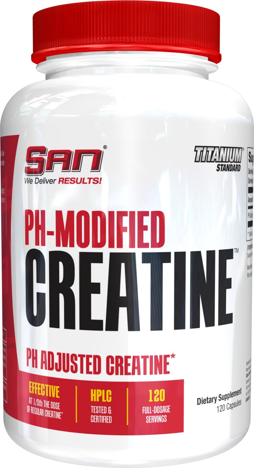 PH Modified Creatine - Buffered Formula for Enhanced Muscle Strength and Performance, 120 Servings