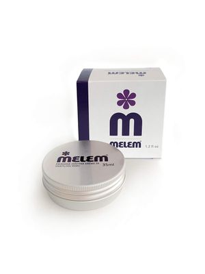 Melem Skin and Lip Balm with Lanolin, Moisturizes Dry, Flaky and Cracked Skin, in Single Large Tin (1.2 oz.)