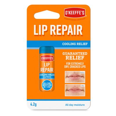 O&#39;Keeffe&#39;s Cooling Relief Lip Repair Lip Balm for Dry, Cracked Lips, Stick,, (Pack of 1)