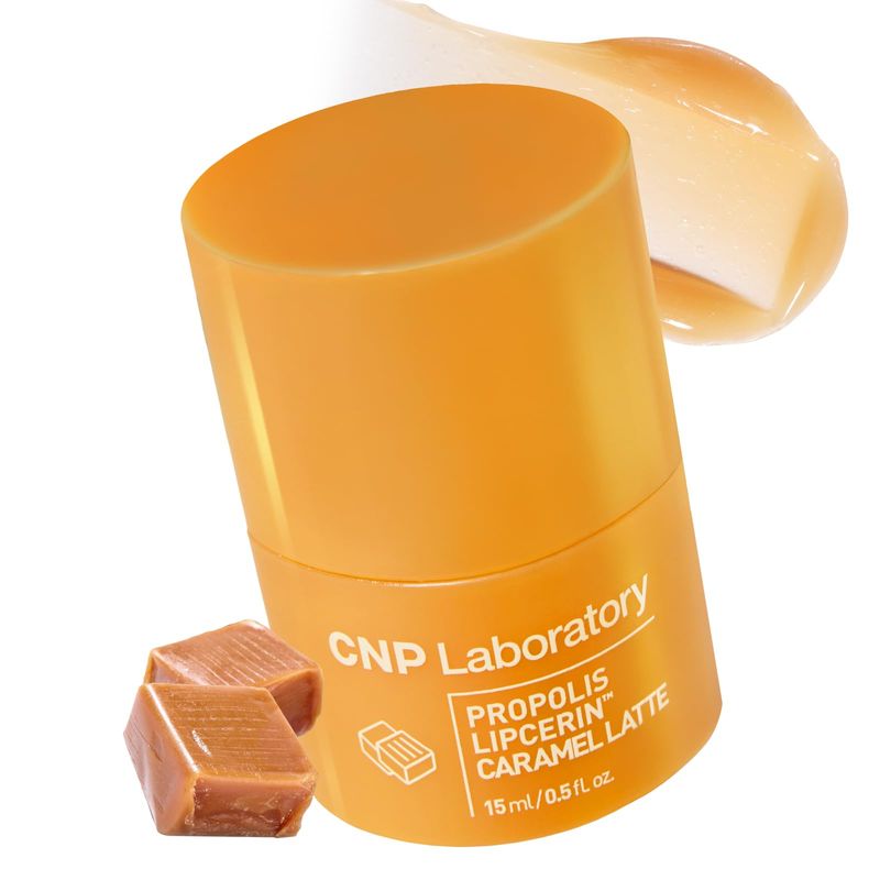 CNP Caf Lip Butter - Propolis Lipcerin 06 Caramel Latte, Hydrating Overnight Manuka Lip Balm &amp; Mask, 12hr Long-lasting Moisture, Korean Skin Care, 0.5 fl.oz.