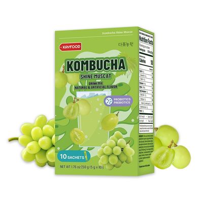 KAYFOOD Garden Daily Shinemuscat Kombucha Tea Powdered Mix, Probiotics &amp; Prebiotics, Zero Sugar, Diet, Healthy Fermented Drinks Korea Workout T (10ST)
