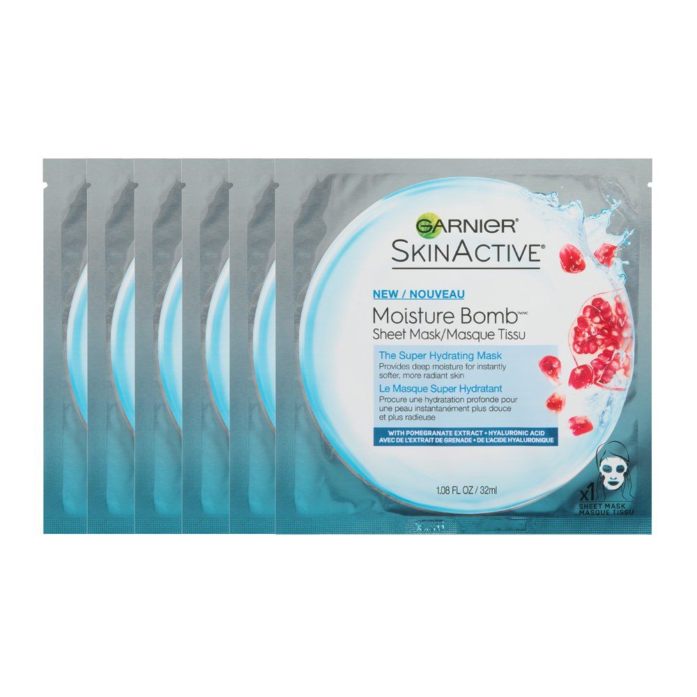 Garnier SkinActive Super Hydrating Sheet Mask, Hydrating, The Super Hydrating 6 Count