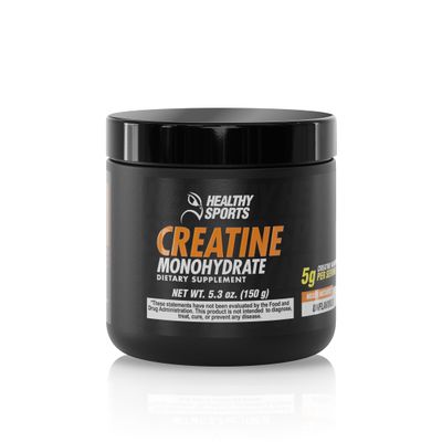 HEALTHY SPORTS Real Fitness Creatine Monohydrate Unflavored Powder, 5.3 oz - Muscle Growth &amp; Strength Supplement