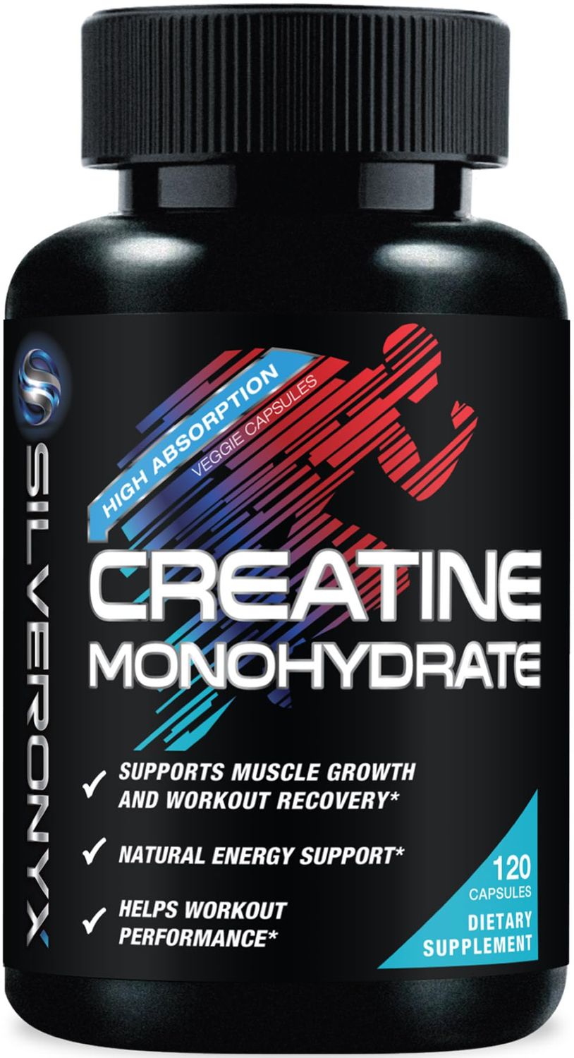 Creatine Monohydrate Micronized Capsules 3000mg - Creatine Supplement for Strength, Lean Muscle Growth, Workout Performance &amp; Endurance Support - Athletic Recovery Support &amp; Gluten Free - 120 Capsules