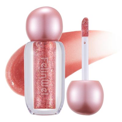 FelinWel Super Sparkly Lip Gloss, Shining and Nourishing, Fresh Texture, Buildable Formula, One for Multipurpose, 03 Cherry Glaze