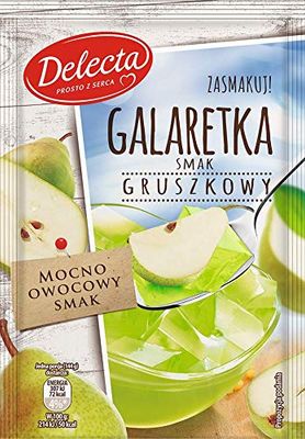 DELECTA Jello PEAR Galaretka 3pc./12 portions Made in Poland