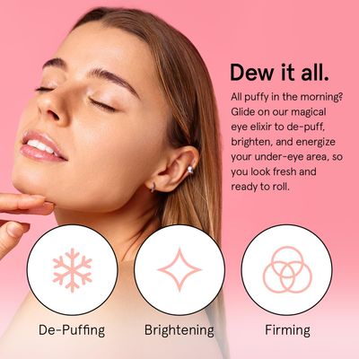grace &amp; stella Under Eye Brightener Roller - Travel Essentials - Retinol &amp; Caffeine Eye Serum for Puffiness, Dark Circles, Wrinkles - Hydrating &amp; Smoothing - Vegan Skincare (15ml / 0.51 fl oz)