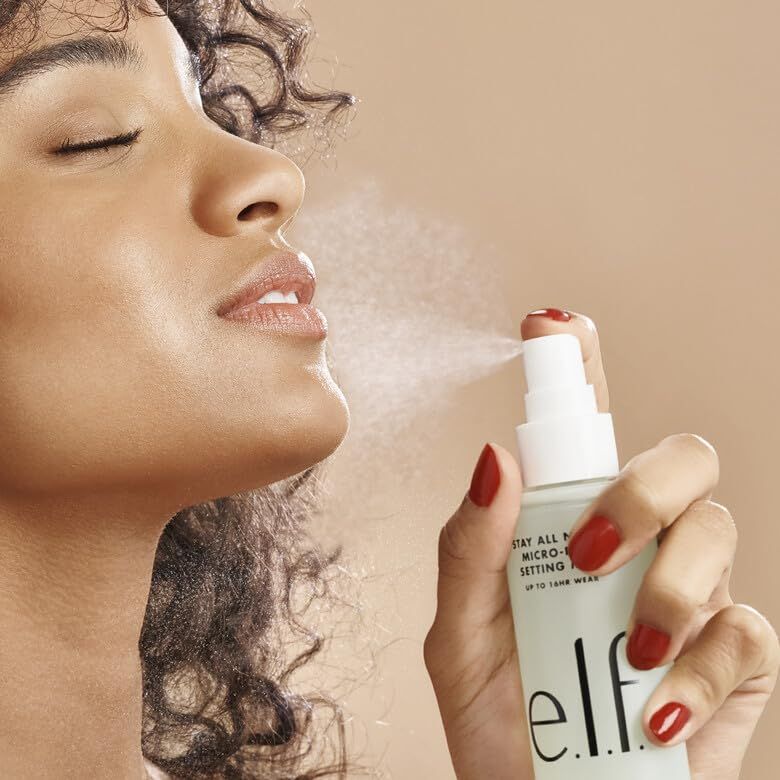 e.l.f. Stay All Night Micro-Fine Setting Mist, Hydrating &amp; Refreshing Makeup Setting Spray For 16HR Wear-time, Vegan &amp; Cruelty-Free, 2.7 Fl Oz