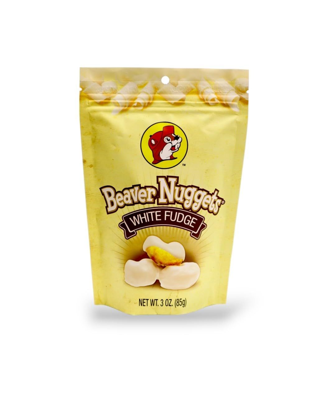 Buc-ees Chocolate Covered Beaver Nuggets - Gourmet Candy, Crunchy &amp; Deliciously Sweet Treats - Snack Size Resealable Bags, Lunch Snacks for Kids &amp; Adults (White Fudge, 3 Ounce)