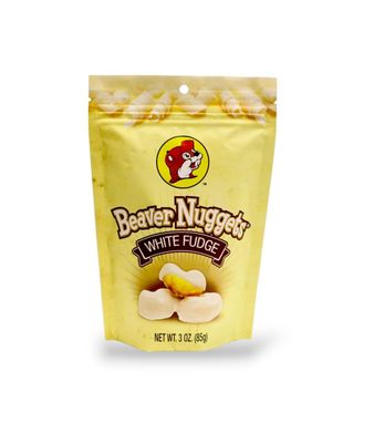 Buc-ees Chocolate Covered Beaver Nuggets - Gourmet Candy, Crunchy &amp; Deliciously Sweet Treats - Snack Size Resealable Bags, Lunch Snacks for Kids &amp; Adults (White Fudge, 3 Ounce)