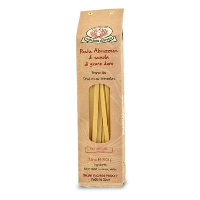 Rustichella d&#39;Abruzzo Fettuccine - 500g Egg-Free Wide Ribbon Pasta - Perfect for Sauces - Cooks in 11-13 Minutes - Traditional Italian Recipe