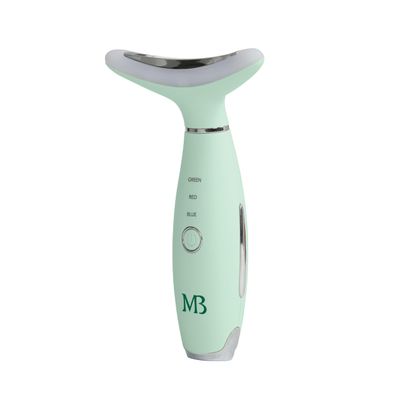 Mario Badescu Triple Light Thermal Face and Neck Massager, Red, Blue &amp; Green LED Light Therapy Facial Device, Warm Massage &amp; Vibrations for Firming, Sculpting &amp; Radiant Skin