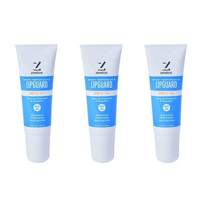 Zealios LipGuard Lip Balm 0.25 FL Oz Pack of 3 - SPF 28 UVA/UVB Protection - Hydrating Sunscreen Lip Balm for Dry and Cracked Lips - Paraben Free with Coconut &amp; Jojoba Oils - Easy Lip Applicator