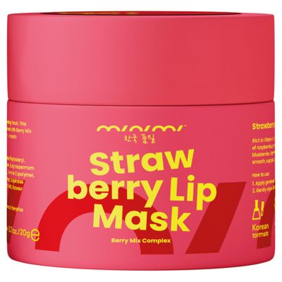 MINIMI Lip Mask Overnight 0.7Oz - Lip Sleeping Mask for Dry Chapped Lips - Hydrating Lip Treatment with Collagen, Peptides, Hyaluronic Acid &amp; Vitamins - Korean Skincare Like Laneige Lip Mask