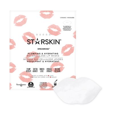 STARSKIN Bio-Cellulose Lip Mask, Anti Wrinkle Patches for Lip, for Fine Lines &amp; Wrinkles, Hydrating &amp; Plumping, Dreamkiss, 2 Pairs