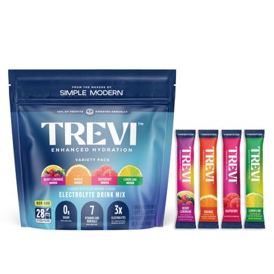TREVI Sugar Free Electrolytes - Drink Mix Hydration Powder Packets - 28 Count - Variety Pack 1