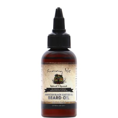Sunny Isle Jamaican Black Castor Oil Beard Oil 2oz | Conditioning Growth Oil for Thicker Facial Hair | Softens, Strengthens Beards &amp; Mustaches | Hydrates Skin