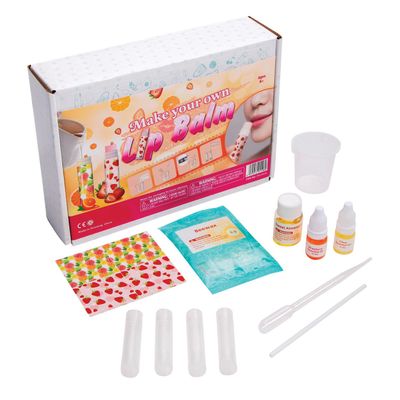 Fun Express Lip Balm Kit - Natural Lip Balm Crafting Set for Girls - Personalized Making Kit, Creative Kids DIY - Natural Balm Set, Fun Crafting