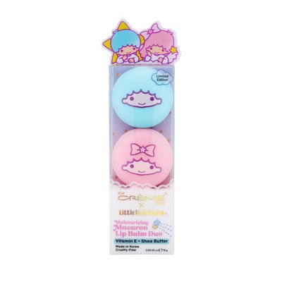 The Crme Shop Little Twin Stars Moisturizing Macaron Lip Balm Duo - Shea Butter &amp; Vitamin E Infused Lip Care - Smooth, Soft, Supple Lips - Cruelty-Free