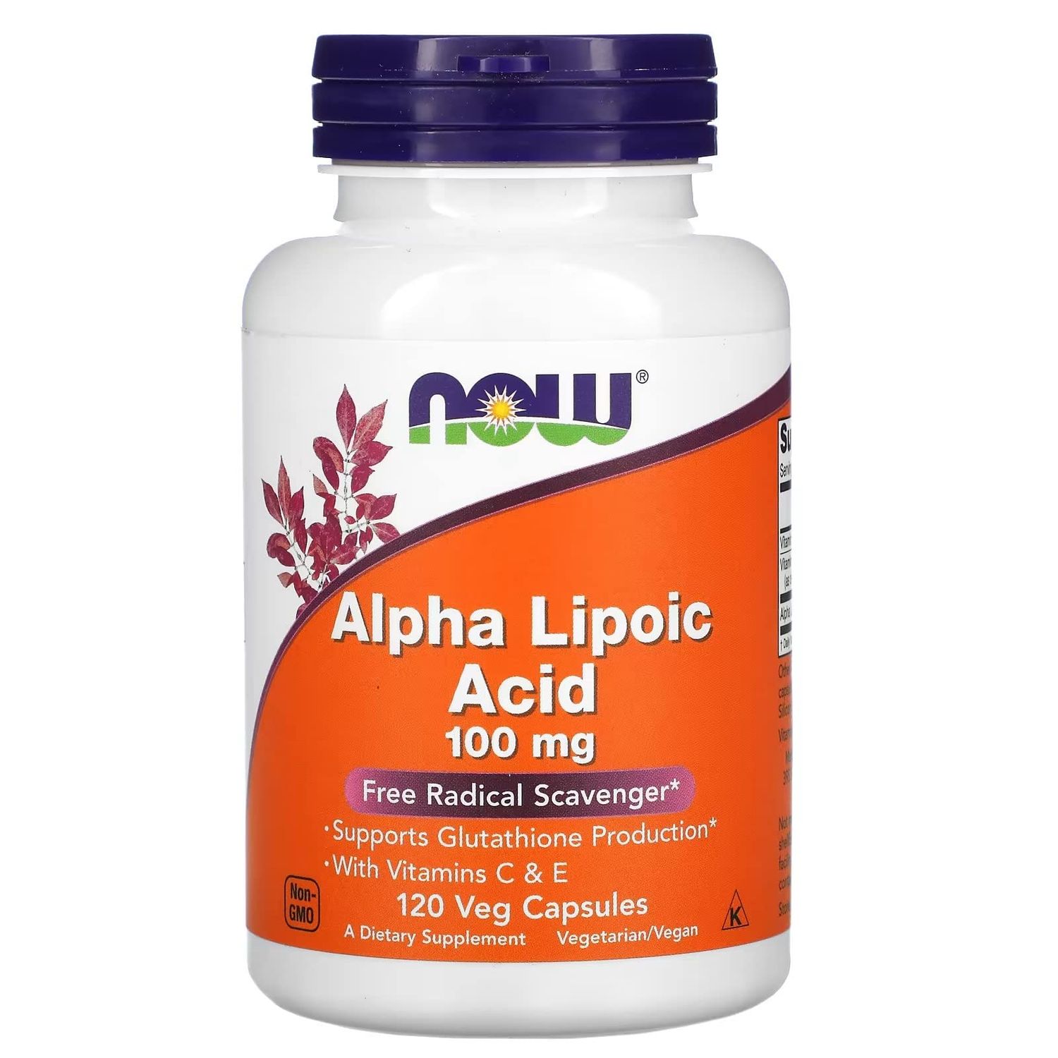 Now Foods Alpha Lipoic Acid 100mg 120 Vcaps