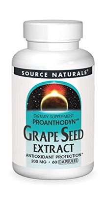 Source Naturals Proanthodyn Grape Seed Extract, Antioxidant Protection, Supports a Healthy Aging Brain, 200 mg - 60 Capsules