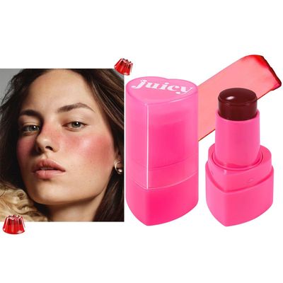 Multi-Use Water Jelly Tint Stick Sheer Lip &amp; Cheek Stain Finish, 3-In-1 Cheek Blush &amp; Eyeshadow &amp; Lip Tinted Long-Lasting Moisture - 1,000 Swipes Per Stick ( 04, 0.32oz)