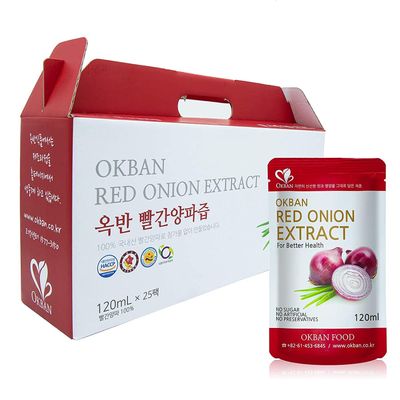 Jade Red Onion Extract Korean Food Antioxidant and Retinol Rich, Healthy Vegetable Juice Drink, All Nature, No Additives JRND Foods 25 Pouches
